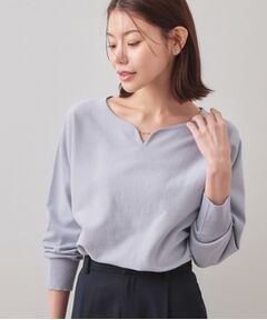 index / インデックス ニット・セーター | フロントパーツ付きドルマンスリーブニット【洗濯機OK／抗ピリング】