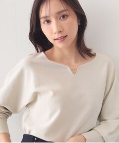 index / インデックス ニット・セーター | フロントパーツ付きドルマンスリーブニット【洗濯機OK／抗ピリング】