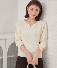 index / インデックス ニット・セーター | フロントパーツ付きドルマンスリーブニット【洗濯機OK／抗ピリング】