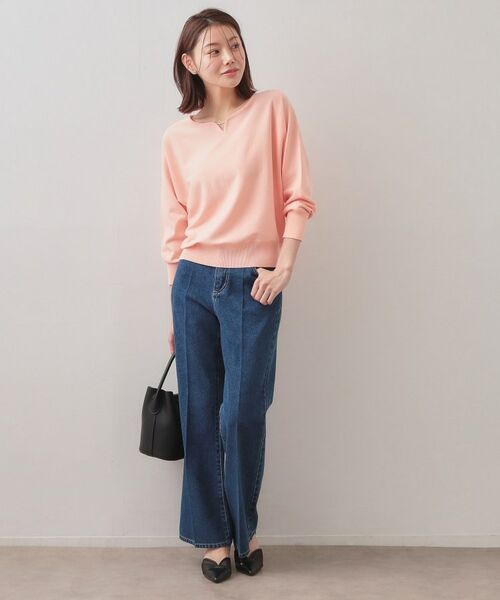 index / インデックス ニット・セーター | フロントパーツ付きドルマンスリーブニット【洗濯機OK／抗ピリング】 | 詳細10