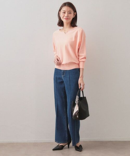 index / インデックス ニット・セーター | フロントパーツ付きドルマンスリーブニット【洗濯機OK／抗ピリング】 | 詳細11