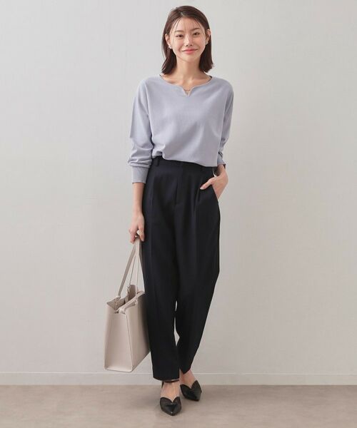 index / インデックス ニット・セーター | フロントパーツ付きドルマンスリーブニット【洗濯機OK／抗ピリング】 | 詳細14