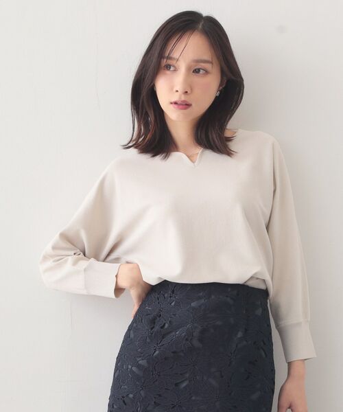 index / インデックス ニット・セーター | フロントパーツ付きドルマンスリーブニット【洗濯機OK／抗ピリング】 | 詳細17