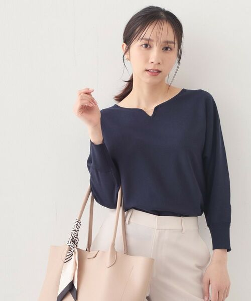 index / インデックス ニット・セーター | フロントパーツ付きドルマンスリーブニット【洗濯機OK／抗ピリング】 | 詳細25