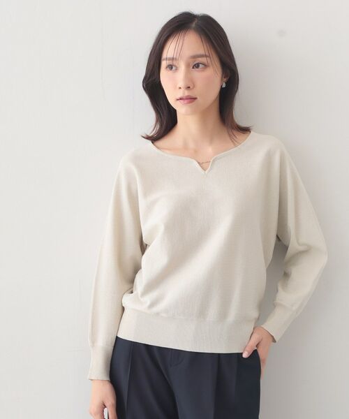 index / インデックス ニット・セーター | フロントパーツ付きドルマンスリーブニット【洗濯機OK／抗ピリング】 | 詳細29