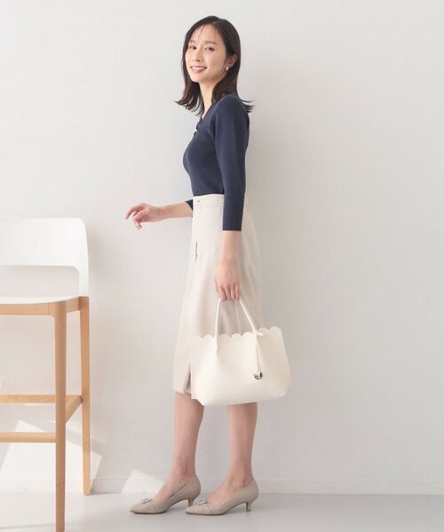 index / インデックス ニット・セーター | ブローチ風ゴールドパーツ付きアシメニット【洗濯機OK／坑ピル】 | 詳細11