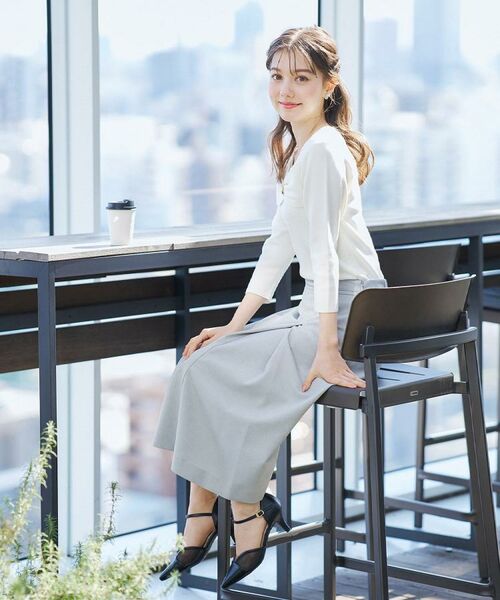 index / インデックス ニット・セーター | ブローチ風ゴールドパーツ付きアシメニット【洗濯機OK/抗ピル】 | 詳細20