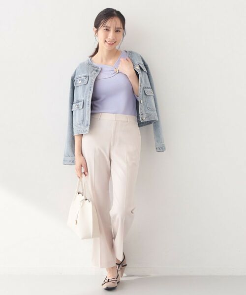 index / インデックス ニット・セーター | ブローチ風ゴールドパーツ付きアシメニット【洗濯機OK／坑ピル】 | 詳細7