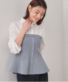 index / インデックス ニット・セーター | シャツドッキングペプラムニット【洗濯機OK】