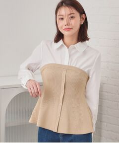 index / インデックス ニット・セーター | シャツドッキングペプラムニット【洗濯機OK】