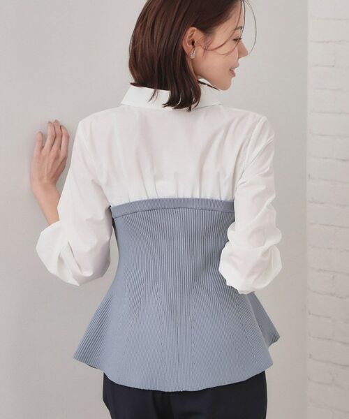 index / インデックス ニット・セーター | シャツドッキングペプラムニット【洗濯機OK】 | 詳細1