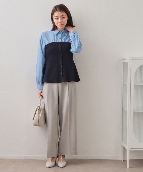 index / インデックス ニット・セーター | シャツドッキングペプラムニット【洗濯機OK】 | 詳細11