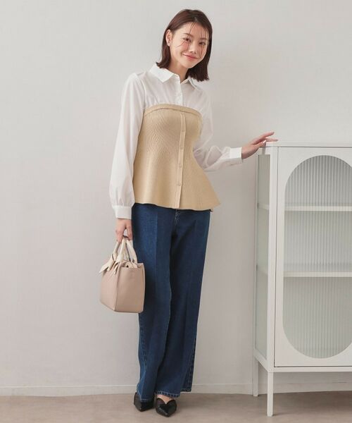 index / インデックス ニット・セーター | シャツドッキングペプラムニット【洗濯機OK】 | 詳細6