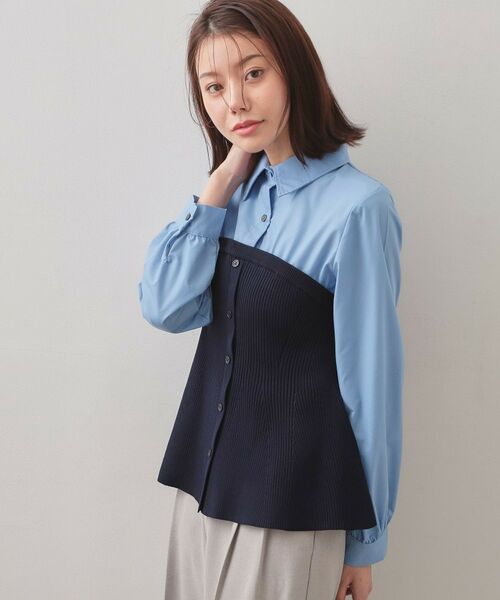 index / インデックス ニット・セーター | シャツドッキングペプラムニット【洗濯機OK】 | 詳細9