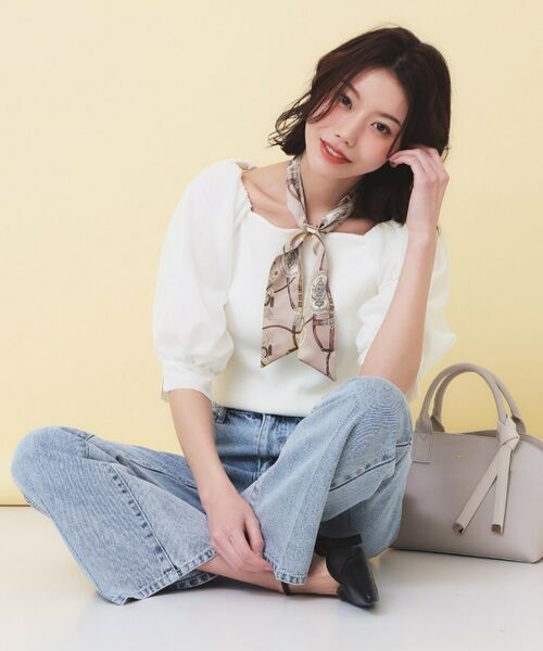 index / インデックス ニット・セーター | バルーンシアードッキングスクエアニット【洗濯機OK】 | 詳細2