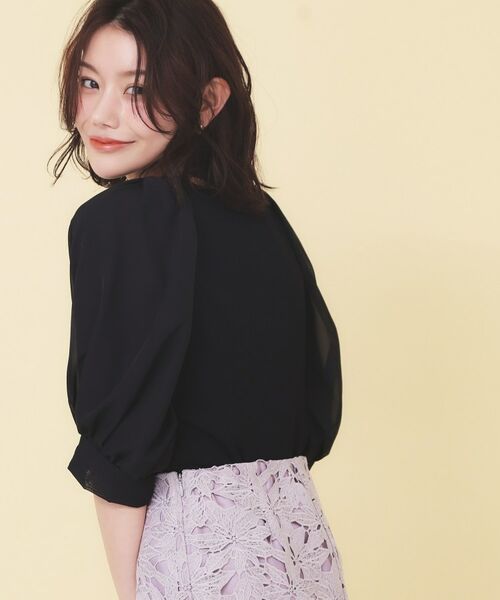 index / インデックス ニット・セーター | バルーンシアードッキングスクエアニット【洗濯機OK】 | 詳細5