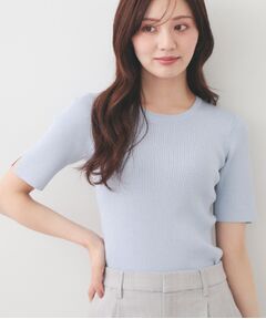 index / インデックス ニット・セーター | ラメリブ半袖ニット【洗濯機OK】
