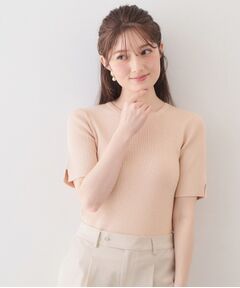 index / インデックス ニット・セーター | ラメリブ半袖ニット【洗濯機OK】