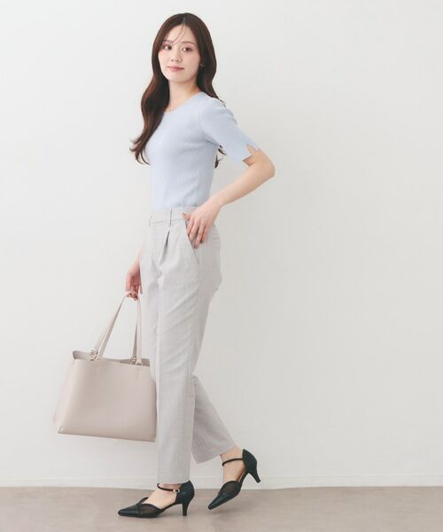 index / インデックス ニット・セーター | ラメリブ半袖ニット【洗濯機OK】 | 詳細11