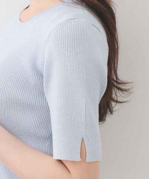index / インデックス ニット・セーター | ラメリブ半袖ニット【洗濯機OK】 | 詳細21