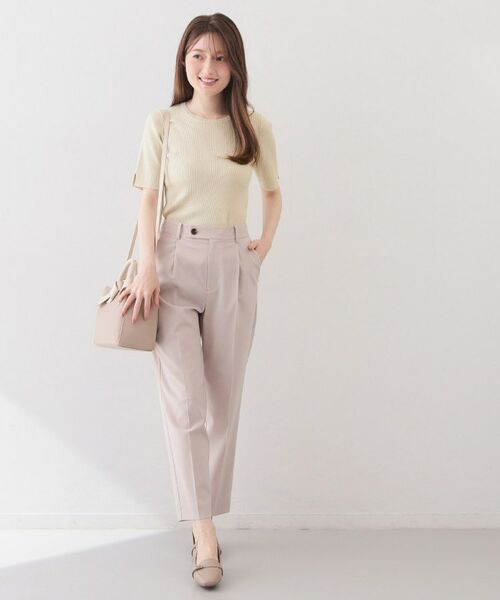 index / インデックス ニット・セーター | ラメリブ半袖ニット【洗濯機OK】 | 詳細3