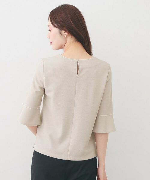 index / インデックス カットソー | フレアスリーブバイカラートップス【洗濯機OK・接触冷感・UVケア】 | 詳細19