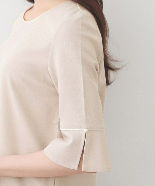 index / インデックス カットソー | フレアスリーブバイカラートップス【洗濯機OK・接触冷感・UVケア】 | 詳細22