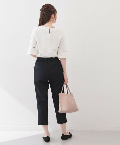 index / インデックス カットソー | フレアスリーブバイカラートップス【洗濯機OK・接触冷感・UVケア】 | 詳細3