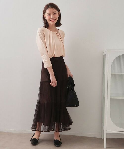 index / インデックス カットソー | タックビジュー7分袖トップス【洗濯機可】 | 詳細11