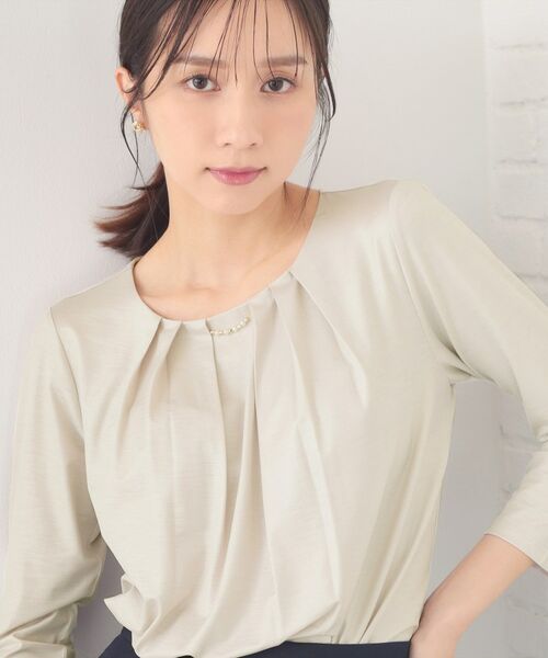 index / インデックス カットソー | タックビジュー7分袖トップス【洗濯機可】 | 詳細5