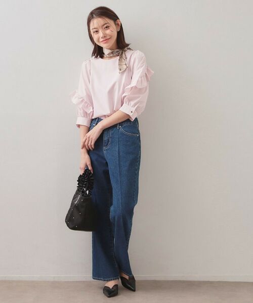 index / インデックス カットソー | フリルスリーブドッキングポンチトップス【洗濯機OK】 | 詳細10