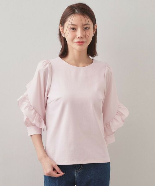 index / インデックス カットソー | フリルスリーブドッキングポンチトップス【洗濯機OK】 | 詳細13