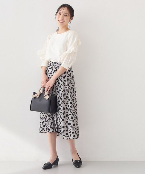 index / インデックス カットソー | フリルスリーブドッキングポンチトップス【洗濯機OK】 | 詳細2