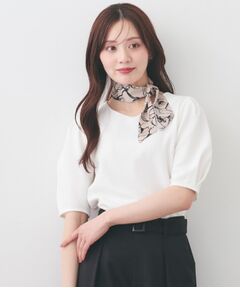 index / インデックス カットソー | サッカージャカードタックパフトップス【洗濯機OK／UVケア／接触冷感】