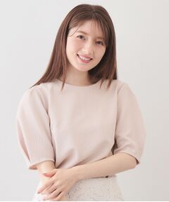 index / インデックス カットソー | サッカージャカードタックパフトップス【洗濯機OK／UVケア／接触冷感】