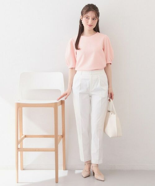 index / インデックス カットソー | サッカージャカードタックパフトップス【洗濯機OK／UVケア／接触冷感】 | 詳細10