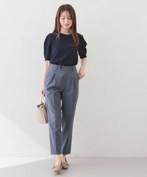 index / インデックス カットソー | サッカージャカードタックパフトップス【洗濯機OK／UVケア／接触冷感】 | 詳細14