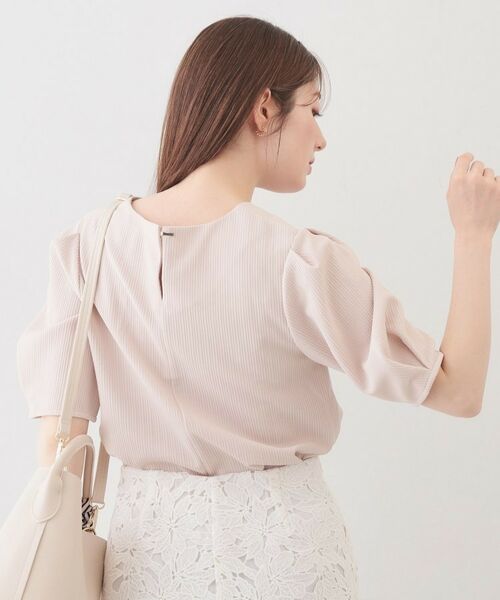 index / インデックス カットソー | サッカージャカードタックパフトップス【洗濯機OK／UVケア／接触冷感】 | 詳細5