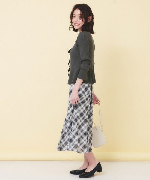 index / インデックス カーディガン・ボレロ | 前後2wayラメトリムリボンカーディガン【洗濯機OK】 | 詳細13