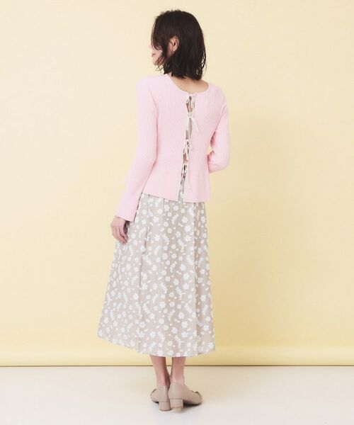 index / インデックス カーディガン・ボレロ | 前後2wayラメトリムリボンカーディガン【洗濯機OK】 | 詳細17