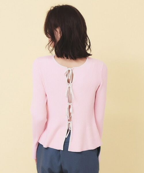 index / インデックス カーディガン・ボレロ | 前後2wayラメトリムリボンカーディガン【洗濯機OK】 | 詳細29