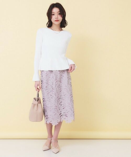 index / インデックス カーディガン・ボレロ | 前後2wayラメトリムリボンカーディガン【洗濯機OK】 | 詳細3