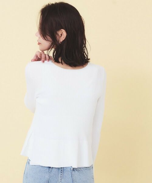 index / インデックス カーディガン・ボレロ | 前後2wayラメトリムリボンカーディガン【洗濯機OK】 | 詳細4