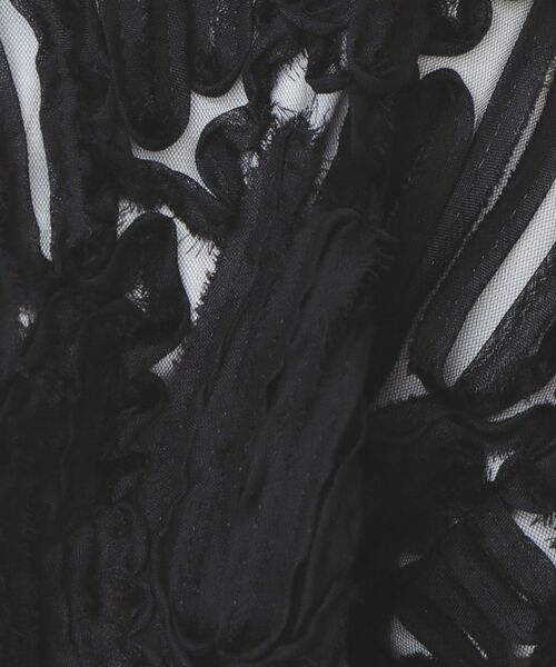 index / インデックス カーディガン・ボレロ | シアー幾何刺繍ブルゾンカーデ【洗濯機OK】 | 詳細12