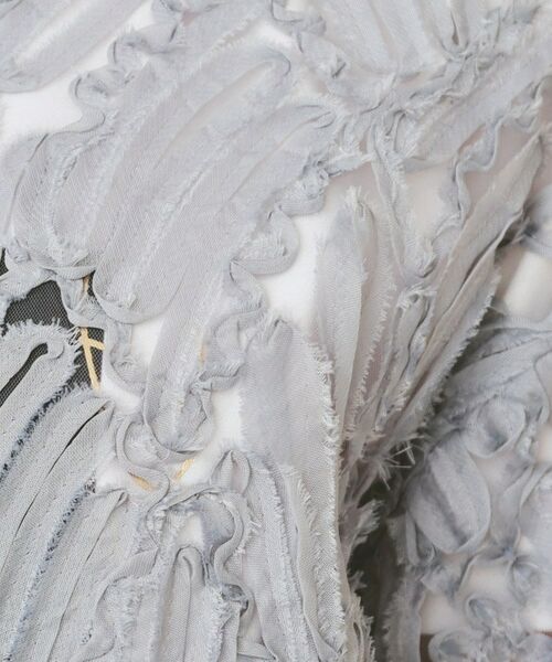 index / インデックス カーディガン・ボレロ | シアー幾何刺繍ブルゾンカーデ【洗濯機OK】 | 詳細8