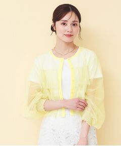 index / インデックス カーディガン・ボレロ | チュール3段フリルカーディガン【洗濯機OK】