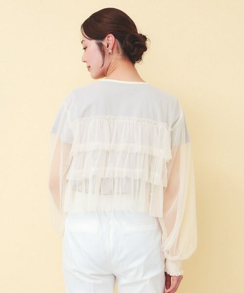 index / インデックス カーディガン・ボレロ | チュール3段フリルカーディガン【洗濯機OK】 | 詳細15
