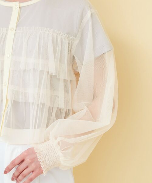 index / インデックス カーディガン・ボレロ | チュール3段フリルカーディガン【洗濯機OK】 | 詳細17