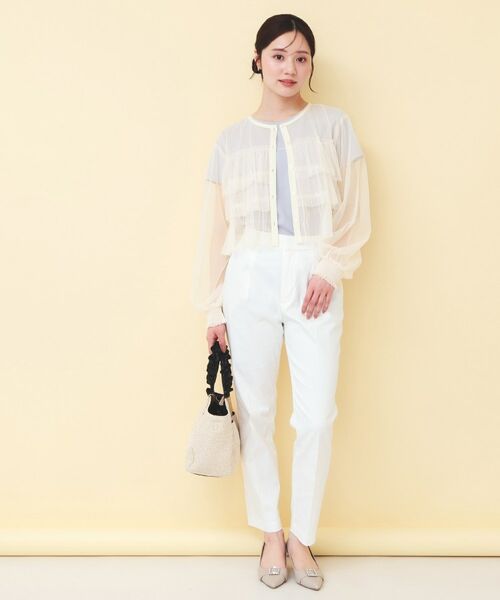 index / インデックス カーディガン・ボレロ | チュール3段フリルカーディガン【洗濯機OK】 | 詳細2