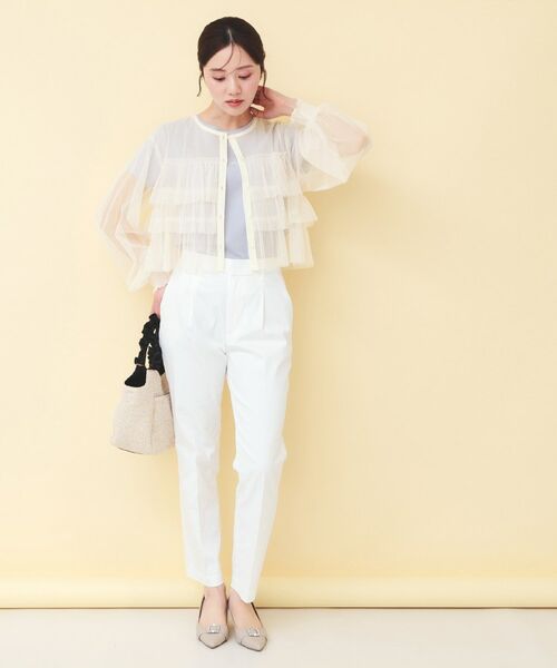 index / インデックス カーディガン・ボレロ | チュール3段フリルカーディガン【洗濯機OK】 | 詳細3